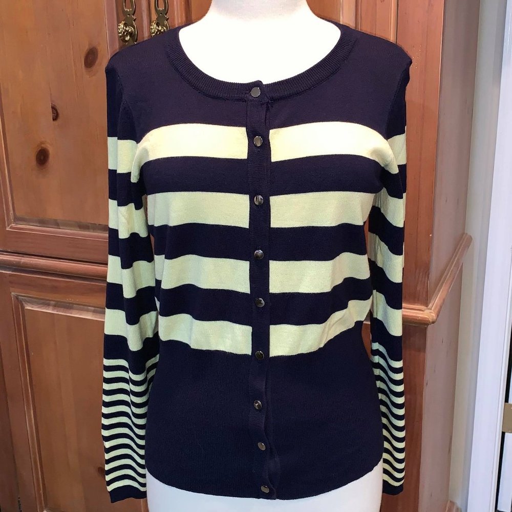 NWOT New Chelsea & Theodore Striped Cardigan